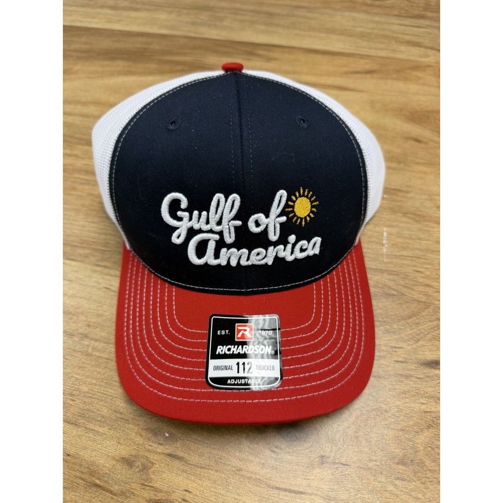 Gulf of‎ America Embroidered Richardson 112 Mesh Snapback Trucker Hat MAGA
